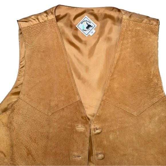 Vintage Desperado Leather Suede Western Brown Vest size Medium✨ - Picture 6 of 12